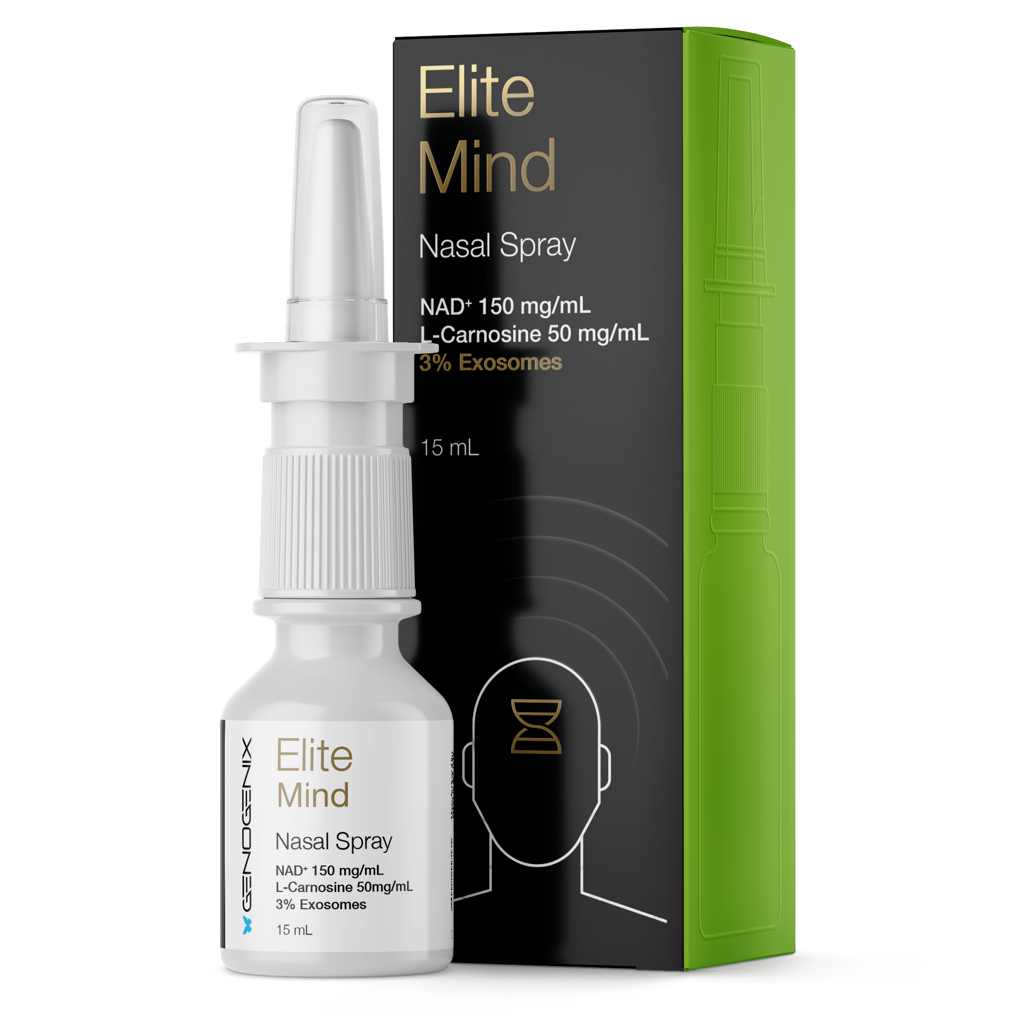 Elite Mind NAD+ Nasal Spray with Exosomes – GenoGenix